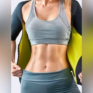 Black and Yellow Neoprene Vest with Sleeves